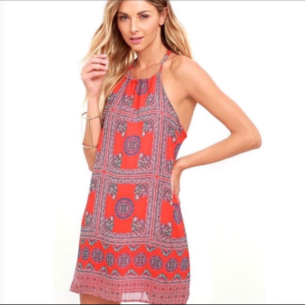 Lulu’s Paisley Halter Dress